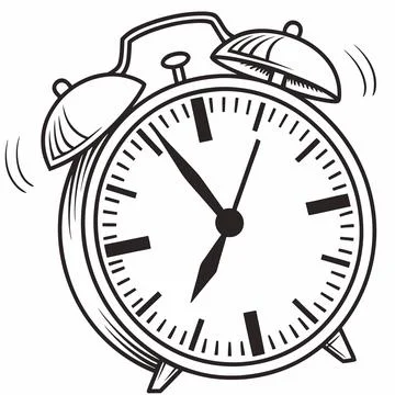 Simple Clock Face Outline Vector Icon for Time Measurement Stock Illustration