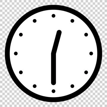 A simple clock face that shows 0:30 Stock Illustration