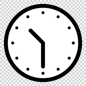 A simple clock face that shows 10:30 Stock-Illustration