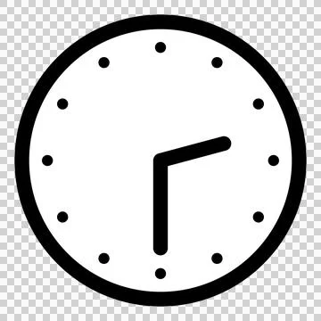 A simple clock face that shows 2:30 Stock Illustration