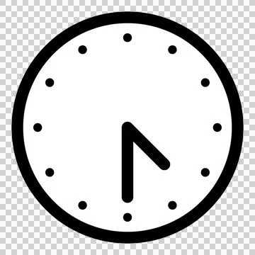 A simple clock face that shows 4:30 Stock Illustration