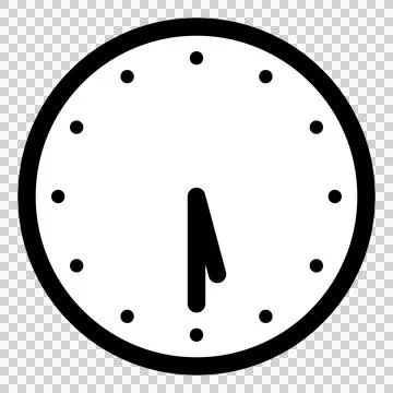 A simple clock face that shows 5:30 Stock Illustration