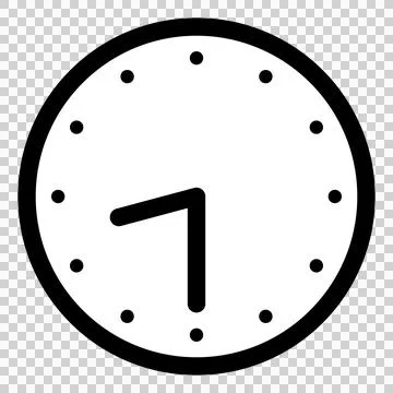 A simple clock face that shows 8:30 Stock Illustration