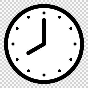 A simple clock face that shows just 8 o’clock Иллюстрация