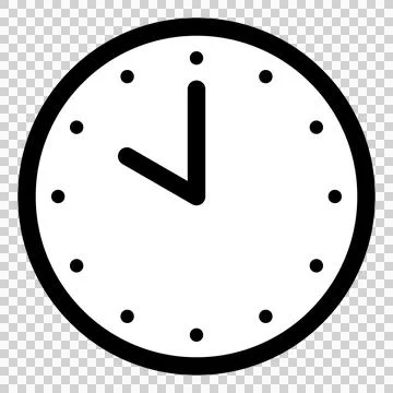 A simple clock face that shows just 10 o’clock Illustration