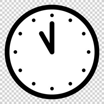 A simple clock face that shows just 11 o’clock Иллюстрация