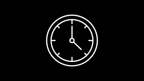 Simple clock icon animation Stock Footage 304023493