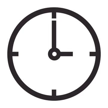 Simple clock icon Stock Illustration
