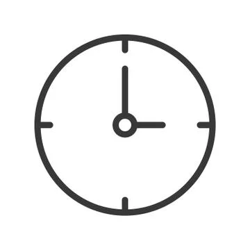 Simple clock icon pixel perfect design, editable stroke Stock-Illustration