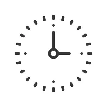 Simple clock icon pixel perfect design, editable stroke Stock-Illustration