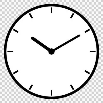 A simple clock icon showing 10:10 Stock Illustration