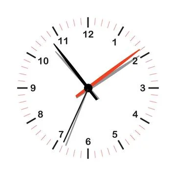 Simple clock Illustrated simple clock icon with shadow on hands Copyright:... Stock Photos