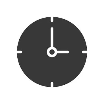 Simple clock vector icon pixel perfect design Illustrazione stock