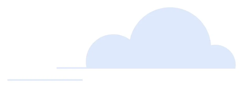 Simple Cloud Design with Minimalistic Blue Hue and Soft Lines Stock Illustration