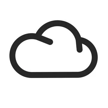 Simple cloud icon. Cloudy. Vector. 스톡 일러스트