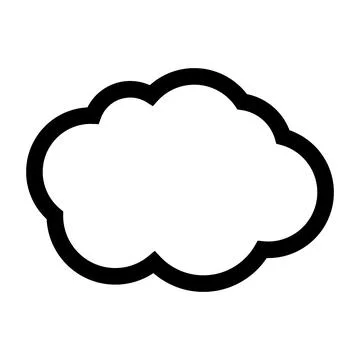 Simple cloud icon. Cloudy vector. Stock Illustration