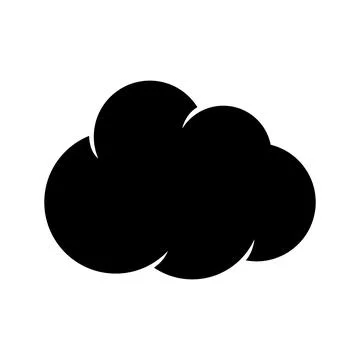 Simple cloud icon flat vector on white background 스톡 일러스트