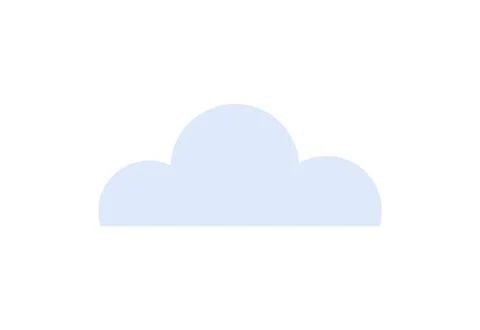 Simple cloud icon in light blue, representing cloud computing and data stor.. 库存插图