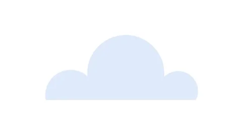 Simple cloud icon representing cloud computing, storage, or weather applications Video stock 304966564