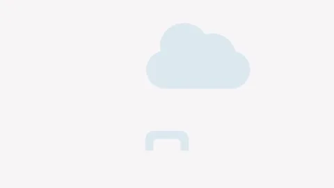 A simple cloud icon, representing weather or cloud storage services, depict.. Stock Footage 332988362