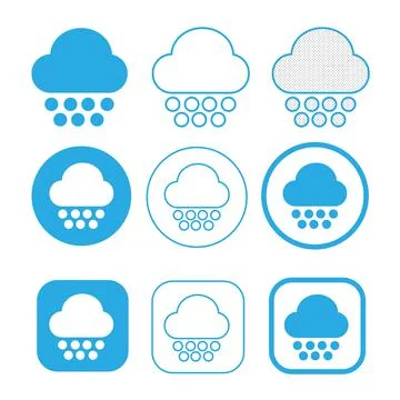 Simple Cloud icon sign symbol Illustrazione stock