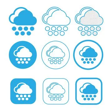 Simple Cloud icon sign symbol Illustrazione stock