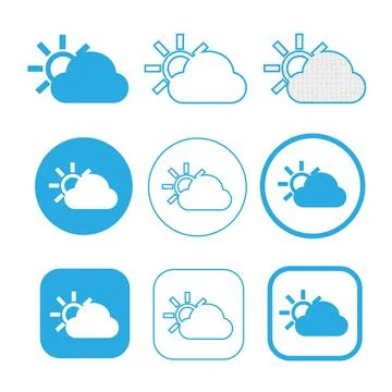 Simple Cloud icon sign symbol Stock Illustration