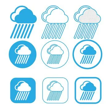 Simple Cloud icon sign symbol Illustrazione stock