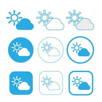 Simple Cloud icon sign symbol Stock Illustration