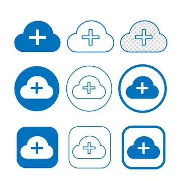 Simple Cloud icon sign for web and app Illustrazione stock