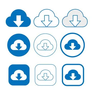 Simple Cloud icon sign for web and app Illustrazione stock