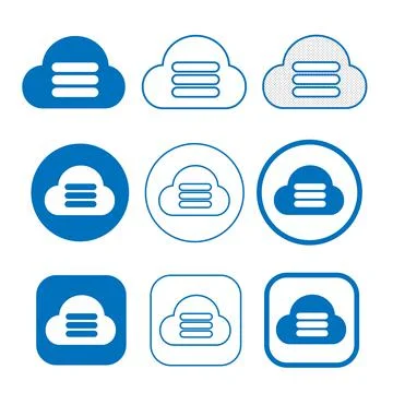 Simple Cloud icon sign for web and app Stock Illustration