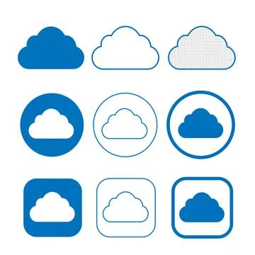 Simple Cloud icon sign for web and app Stock Illustration
