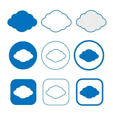 Simple Cloud icon sign for web and app Stock Illustration