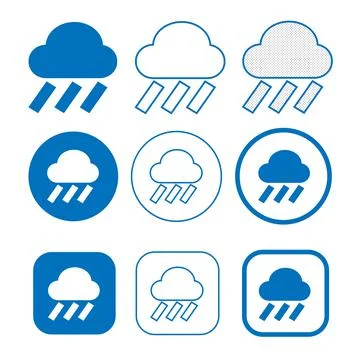 Simple Cloud icon sign for web and app Stock Illustration