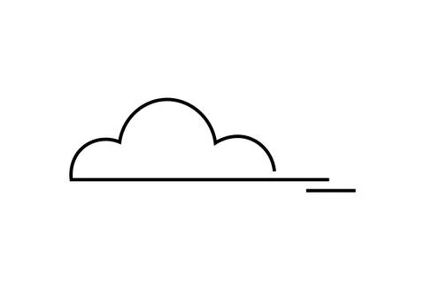 Simple cloud line icon representing cloud computing, data storage, or weath.. Stock Illustration