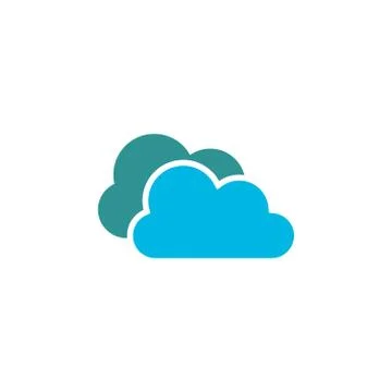 Simple cloud logo icon design template vector Illustrazione stock