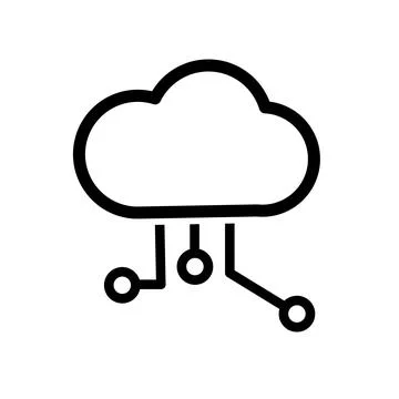 Simple cloud network icon. Cloud storage. Vector. 스톡 일러스트