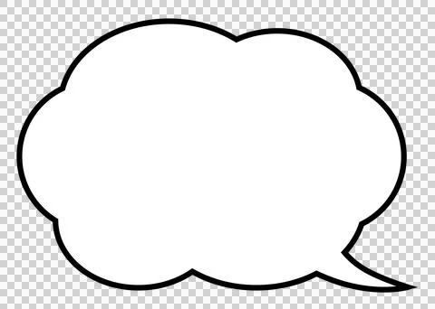 Simple cloud shaped speech balloon Stock-Illustration