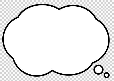 Simple cloud shaped speech balloon Stock Illustration
