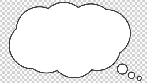 Simple cloud shaped speech balloon on white background Stock Illustration
