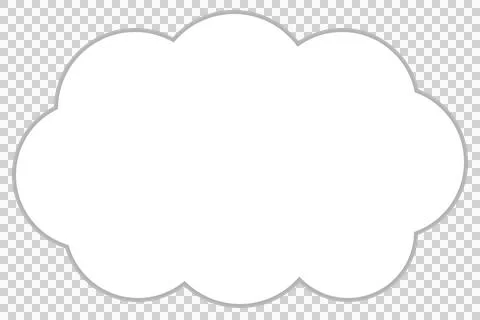 Simple cloud shaped speech balloon Stock Illustration