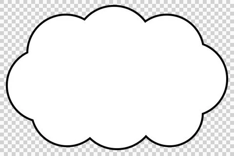 Simple cloud shaped speech balloon Stock Illustration