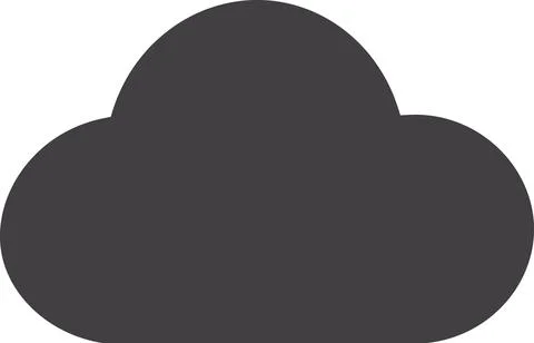 Simple Cloud Storage Icon Stock Illustration