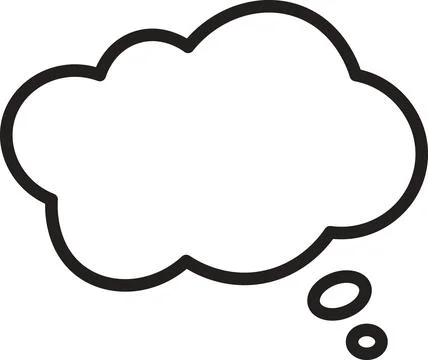 Simple Cloud Thought Icon Stock Illustration