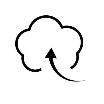 Simple cloud upload icon. Cloud web. Vector. Stock Illustration