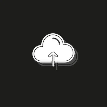 Simple Cloud Upload Vector Icon Illustrazione stock