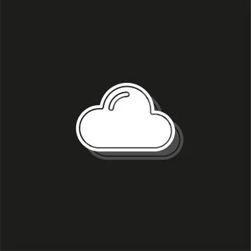 Simple Cloud Vector Icon Illustrazione stock