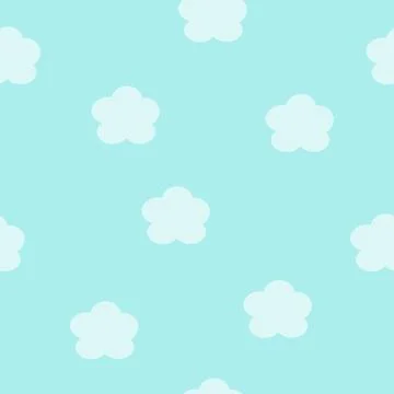 Simple Clouds Seamless pattern background wallpaper Illustrazione stock