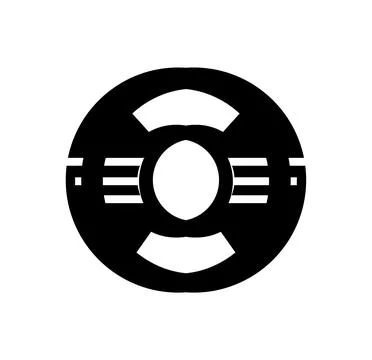 Simple CO initials for fm radio vector logo and icon Illustrazione stock